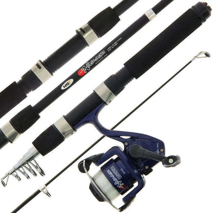 NGT Namazu Telescopic Combo - Mini 5ft Travel Telescopic Rod & Reel (Glass)