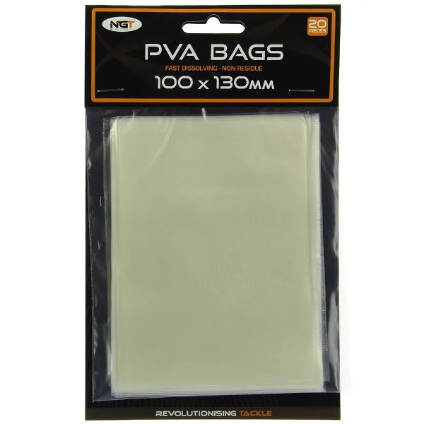 NGT PVA bags - 100x130mm Bags 20 per Pack