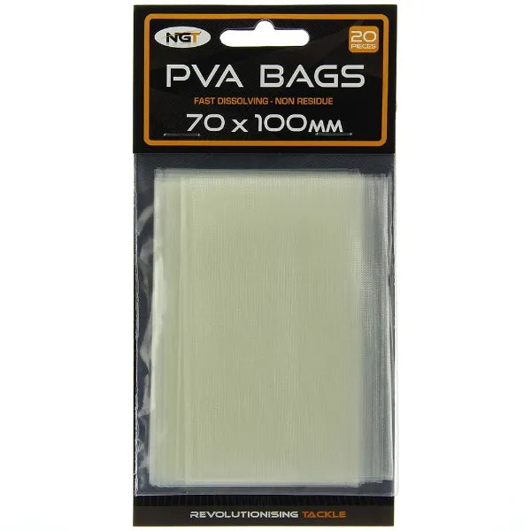 NGT PVA bags - 70x100mm Bags 20 per Pack