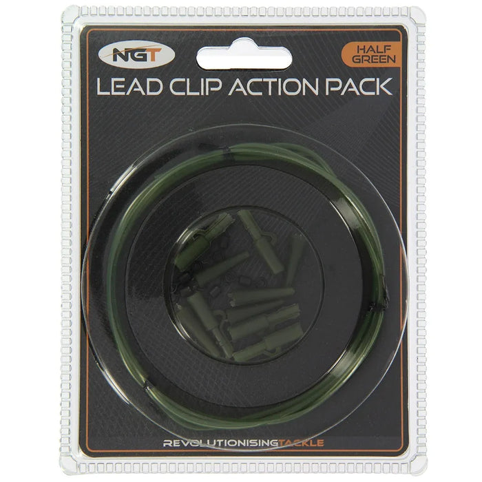 NGT Lead Clip Action Pack - Half Green