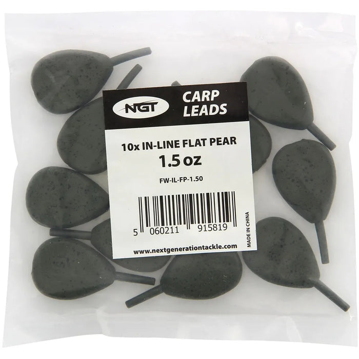 NGT Leads - 1.50oz In-line Flat Pear (Sold in 10's)