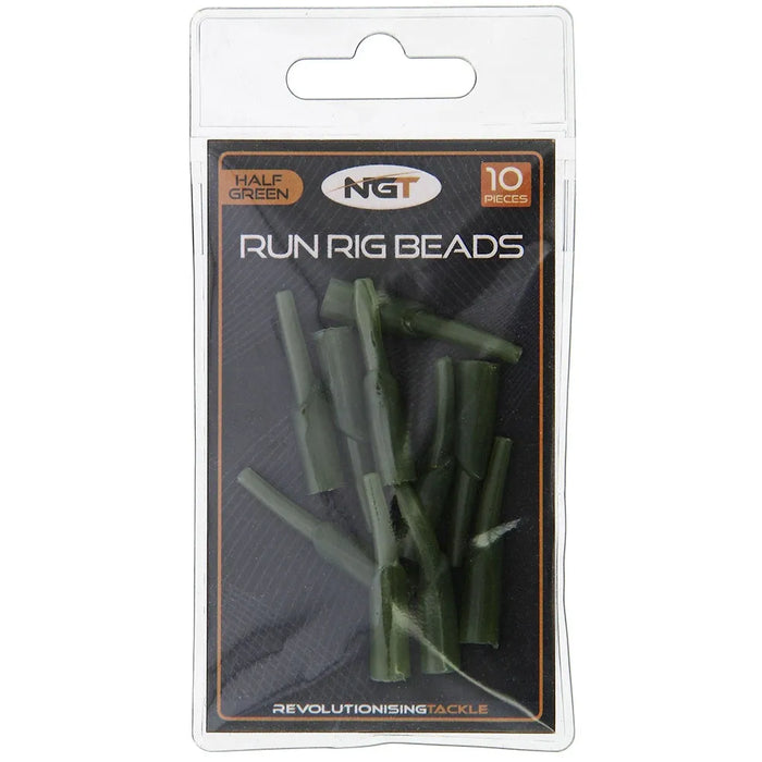 NGT Run Rig Beads - Half Green, 10pc per Pack